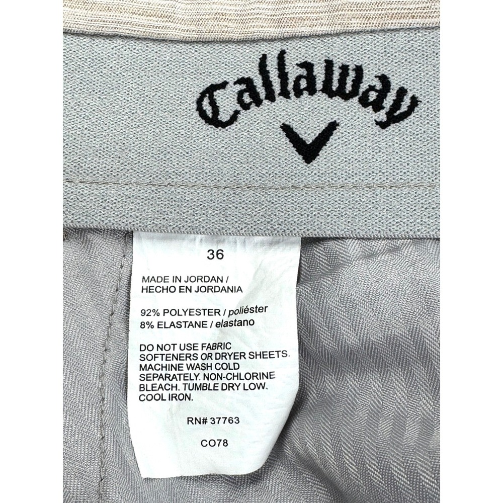 Callaway Opti-Dri Golf Shorts 2-Pack Tan Gray Mens 36 Performance Stretch Active - Picture 9 of 15